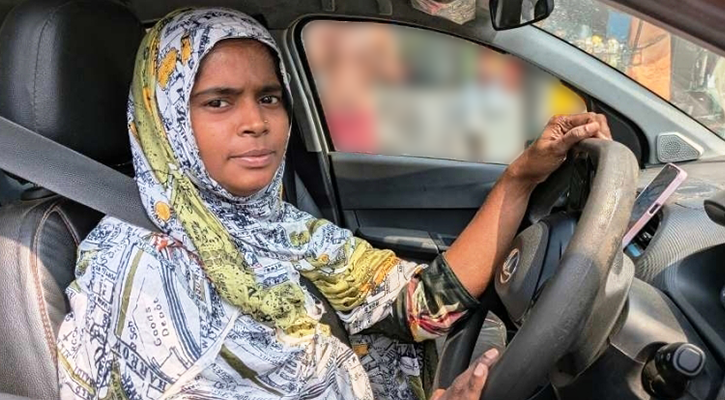 হাতে স্টিয়ারিং, মাথায় হিজাব— কলকাতার লড়াকু তরুণী তামান্না